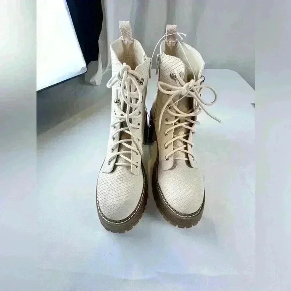 Altar’d State Chucky Platform Bootie Faux Snakeskin design  (Tan) Size 8 - Picture 13 of 13